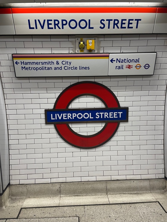 A photo of Liverpool Street Underground Station