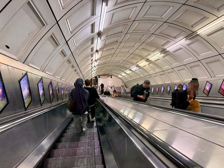 A photo of Aldgate East Station