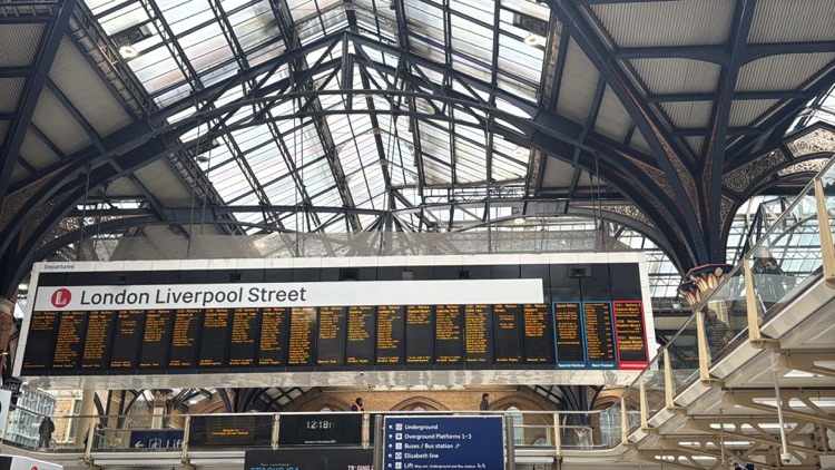 A photo of Liverpool Street Underground Station
