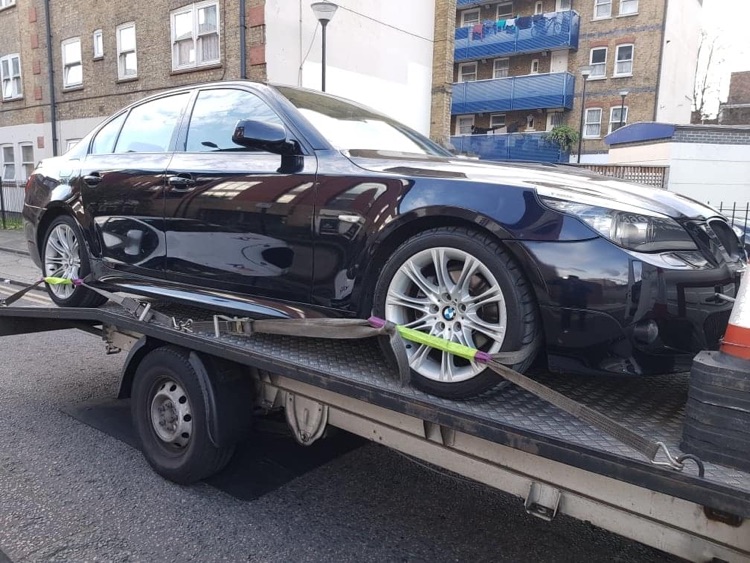 Transported this bmw 520d to a garage
