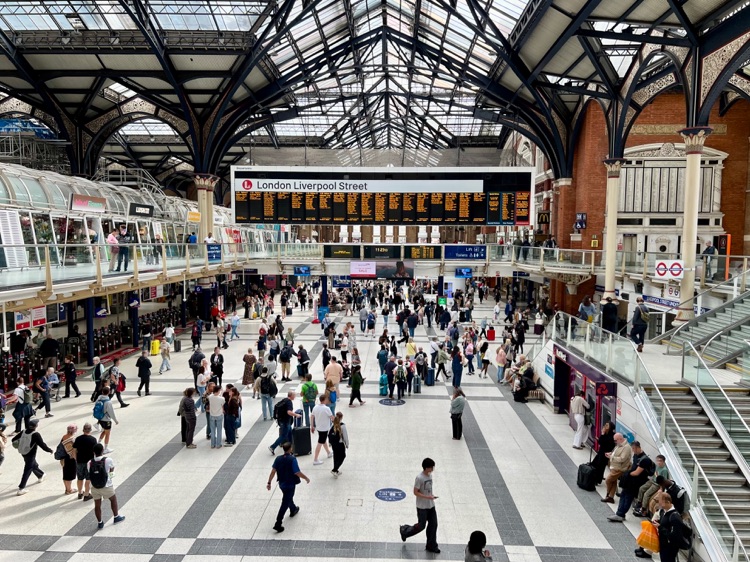 A photo of Liverpool Street Underground Station