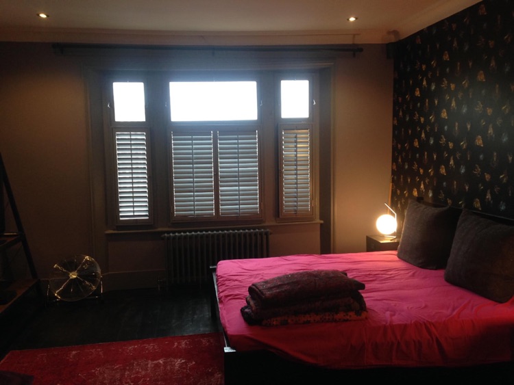 Plantation shutters.