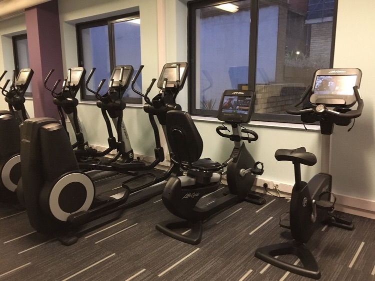 Cardio machines on first floor