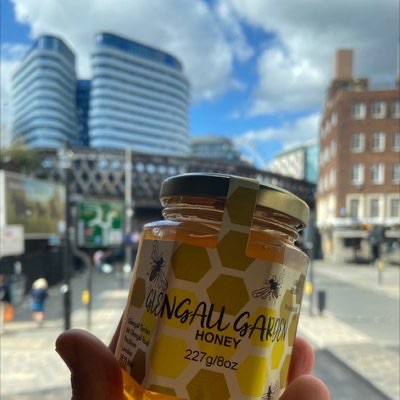 Honey from the bees in garden