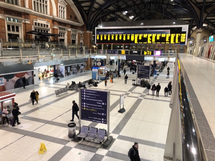A photo of Liverpool Street Underground Station